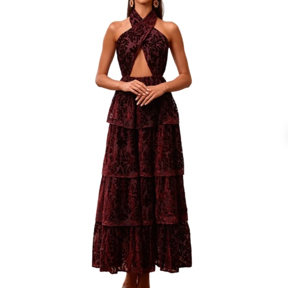 Alamour the Label Camila Gown. Velvet Prom Dress. Vintage style. - Picture 1 of 2